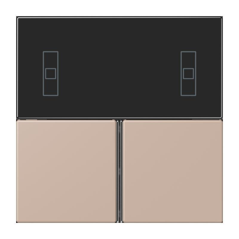 Jung - Abdeckung/Bedienelement für Installationsschalterprogramme Tastensatz 3fach LC 4093 TSA 240 ombre brulee claire