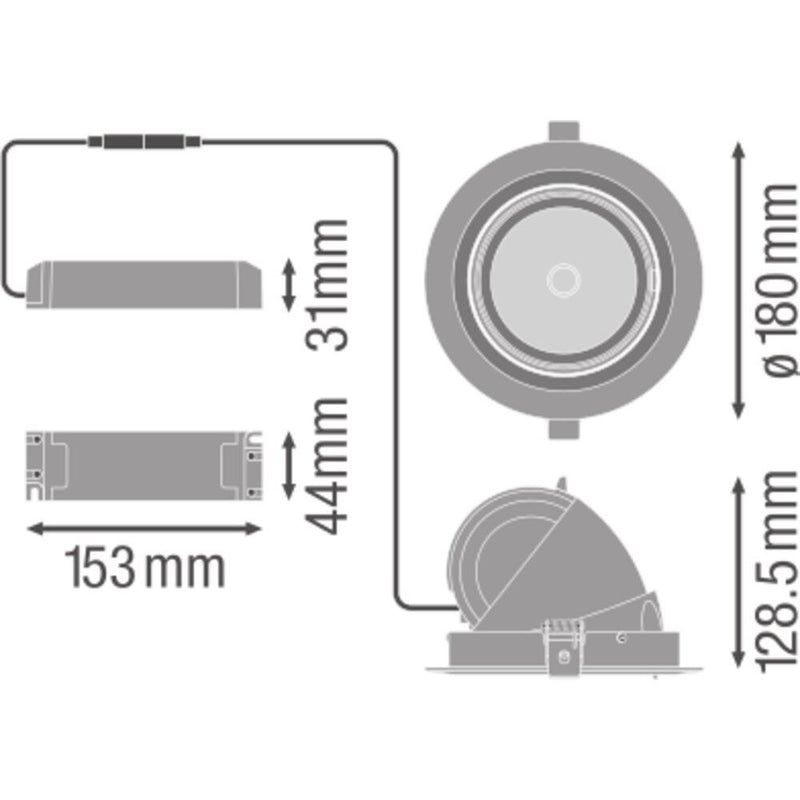 Ledvance - Downlight/Strahler/Flutlicht LED-Einbaustrahler SPOT VARIODN17035W4K 4000K