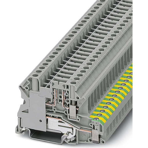 Phoenix Contact - Trenn- und Messtrenn-Reihenklemme Durchgangsreihenklemme UT 4-PE/TG − 50 Stück