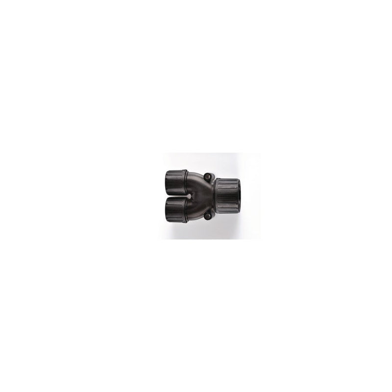 HellermannTyton - Verbinder für Wellschläuche Kunststoffverschraubung 166-25803(3) schwarz Y-Verteiler − 3 Stück