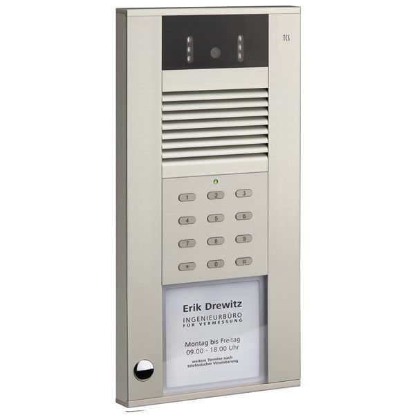 TCS Tür Control - Türstation für Türkommunikation Video color Außenstation AVD54013-0010 1Taste 1reih.AP si