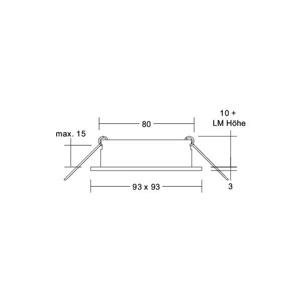 Brumberg Leuchten - Downlight/Strahler/Flutlicht Einbaumodul quadratisch 45009560