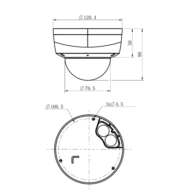 Grothe - Kamera für Überwachungssystem IP Dome-Kamera VK 1099/622 4K NEIUS