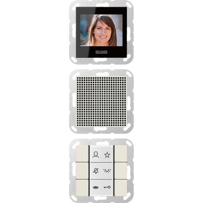 Jung - Innenstation für Türkommunikation Video-Innenstation SI VI A 622 W m.Beschriftungsfeld  − 1 Stück
