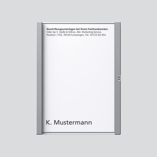 Siedle&Söhne - Zubehör/Ersatzteile für Türkommunikation Namensschild sil-met kpl. 200029784-00 f.TM 612-1 SM