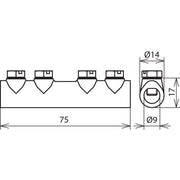 DEHN - Verbinder für Blitzschutz Verbindungsmuffe VM 8 SKM6X10 ZG ZG f. Rd 8mm