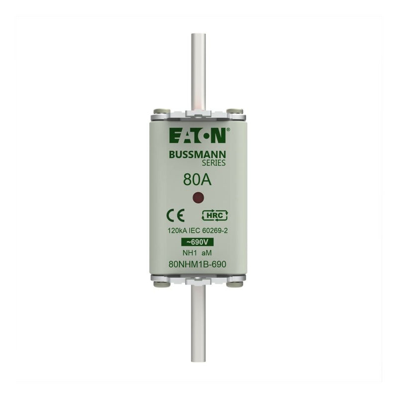 Eaton - Messersicherung Sicherungseinsatz Nieders. 80NHM1B-690 80A AC 690V 120kA − 3 Stück