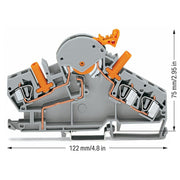 WAGO - Trenn- und Messtrenn-Reihenklemme Trennklemme 282-870 0,2-6mmq grau