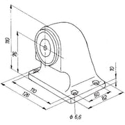 Assa Abloy effeff - Haftmagnet für Türfeststellanlage Magnet 830IGB 300N Boden 830-3IGB----F90 24V