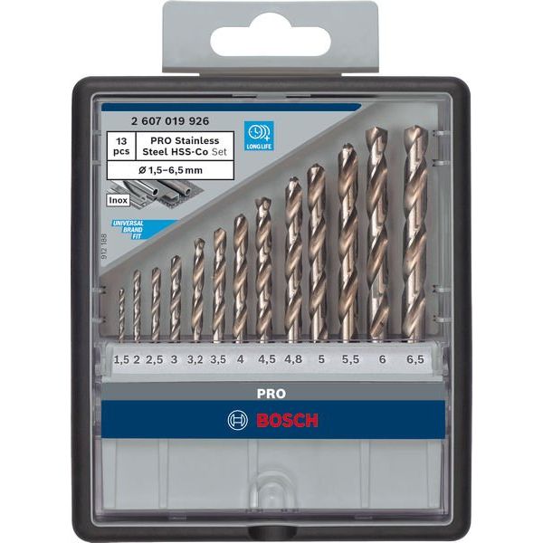 Bosch - Bohrer-Set PRO Stainless Steel HSS-Co 2607019926 Spiralbohrer-Set