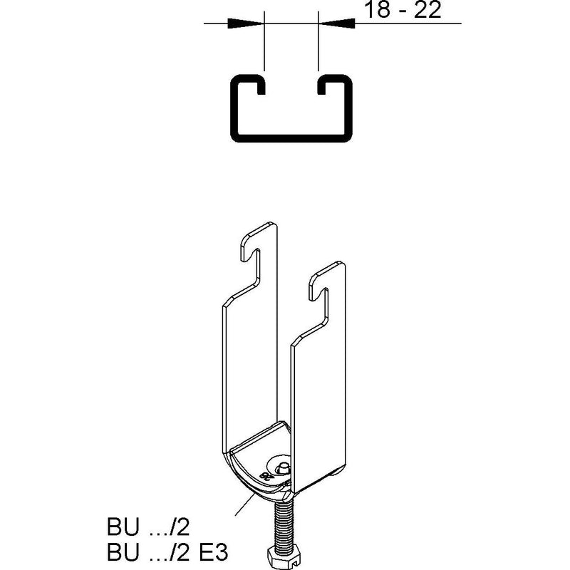 Niedax - Bügelschelle BU 14/2 E3 − 100 Stück