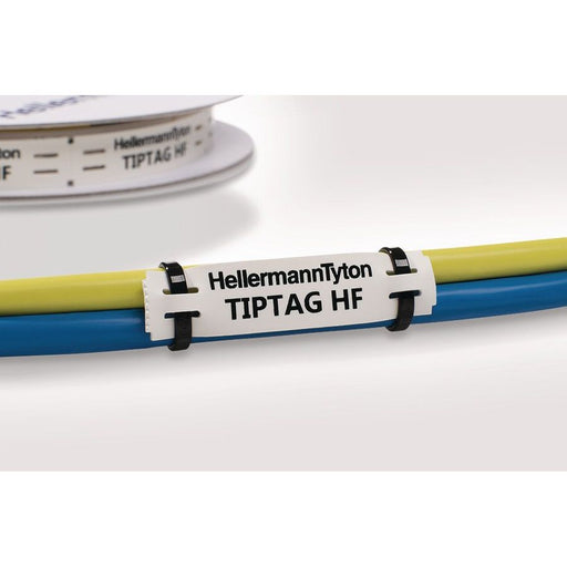 HellermannTyton - Kabelmarkierungssystem Kennzeichnungsschild TIPTAG-HF-15X65-POYE gelb 190St/Ro