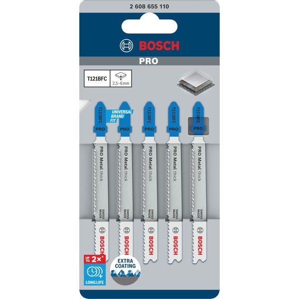 Bosch - Stichsägeblatt PRO Metal thick T121BFC 2608655110VE(5) Stichsägeblatt 92 mm