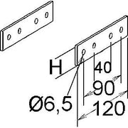 Niedax - Verbinder für Kabeltragsystem GFK-Stoßverbinder KPGH 40 (1Paar)