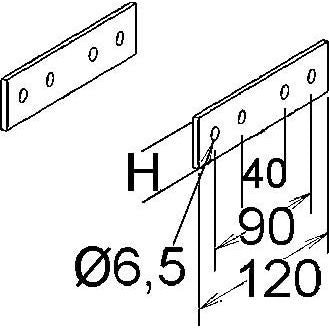 Niedax - Verbinder für Kabeltragsystem GFK-Stoßverbinder KPGH 40 (1Paar)