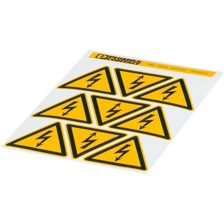 Phoenix Contact - Warn-/Hinweisschild Warnschild PML-W101 (50X50) − 5 Stück