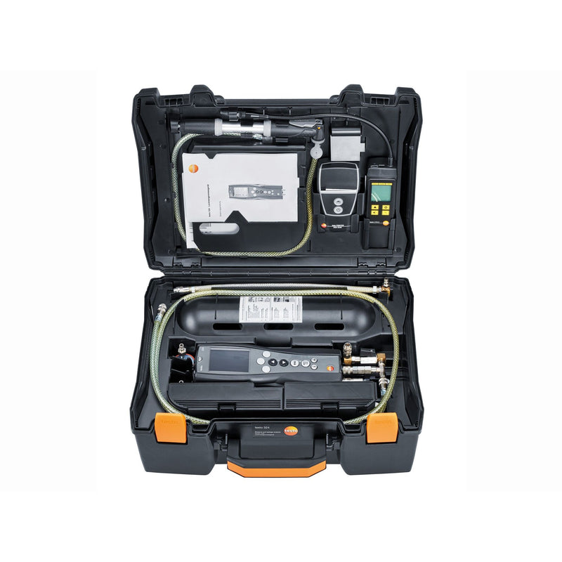 Testo - Differenzdruckmeßgerät Druck-Leckmengenmessgerät 0563 3240 71 Profi Set 324 Gas+Wa