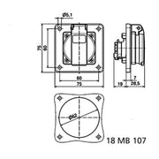 Bals Elektrotech - Schutzkontakt-Anbausteckdose Schutzkontakt-Anbausteckdo 7110909