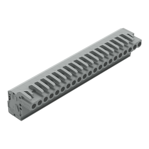 WAGO - Kabelsteckverbinder für Leiterplattensteckverbinder 1-Leiter Federleiste 232-121/026-000 CAGECLAMP 2,5mm²,gr − 10 Stück