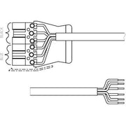 Thorn - Elektrisches Zubehör/Ersatzteile für Leuchten CONNECT Verbindungskabel P6B 6C 5M 1.5 WLC