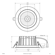EVN Lichttechnik - Downlight/Strahler/Flutlicht LED-Deckenleuchte P54350925 schwenkbar