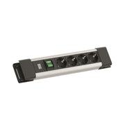 Bachmann - Mehrfachsteckdose Steckdosenleiste BM005906 4xCEE7/3 1xSchalter