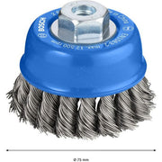 Bosch - Rotierende Drahtbürste PRO Metal heavy 2608622063 Topfbürste 75 x 0,5