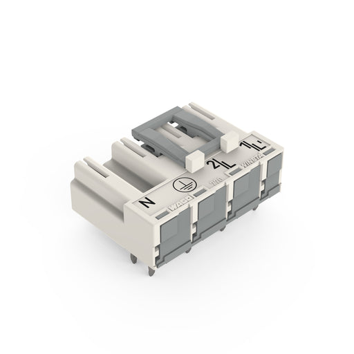 WAGO - Leiterplattensteckverbinder Stecker für Leiterplatten 770-834/011-000 4-polig,weiß − 50 Stück
