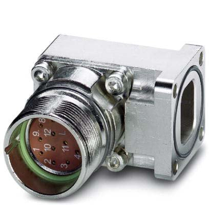 Phoenix Contact - Rundsteckverbinder, Einbau (ohne Leitung) Gerätesteckverbinder RF-12S1N8AA200 Vorderwand − 10 Stück