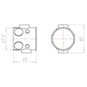 Kaiser - Dose, Gehäuse für Montage in der Wand/Decke Geräte-Verbindungsdose 1555-21 − 25 Stück
