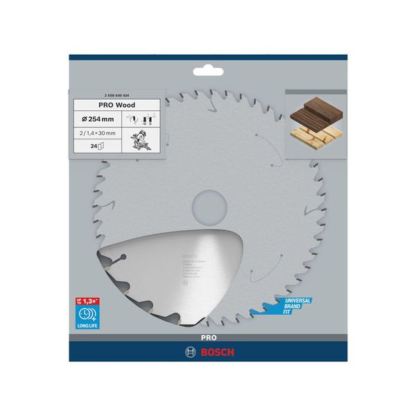Bosch - Kreissägeblatt PRO Wood Kreissägeblatt, 2608640434 254 x 2 x 30 mm, Z24