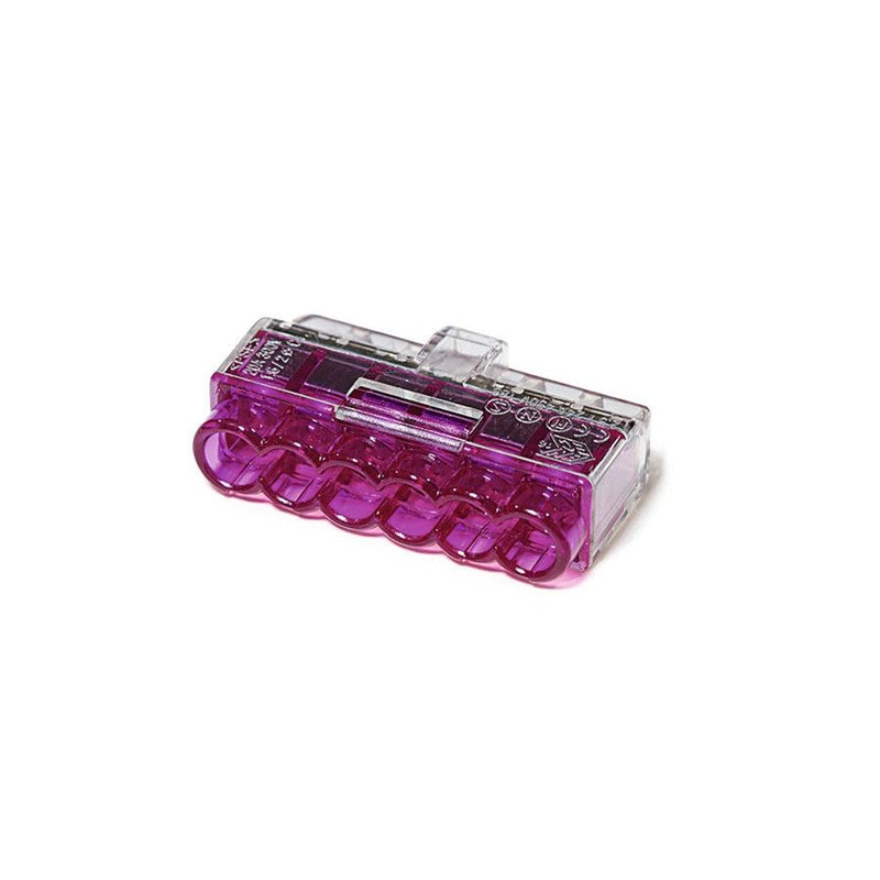 HellermannTyton - Steckklemme Verbindungsdosenklemme HCPM-6 PC VT 50 6x0,5-2,5 violet − 50 Stück