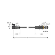Turck - Konfektioniertes Sensor-Aktor-Kabel Aktuator- u. Sensorleitung PKW3M-3-RSC4T/TXO PUR