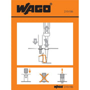 WAGO - Warn-/Hinweisschild Aufkleber-Handhabung 210-186 − 100 Stück