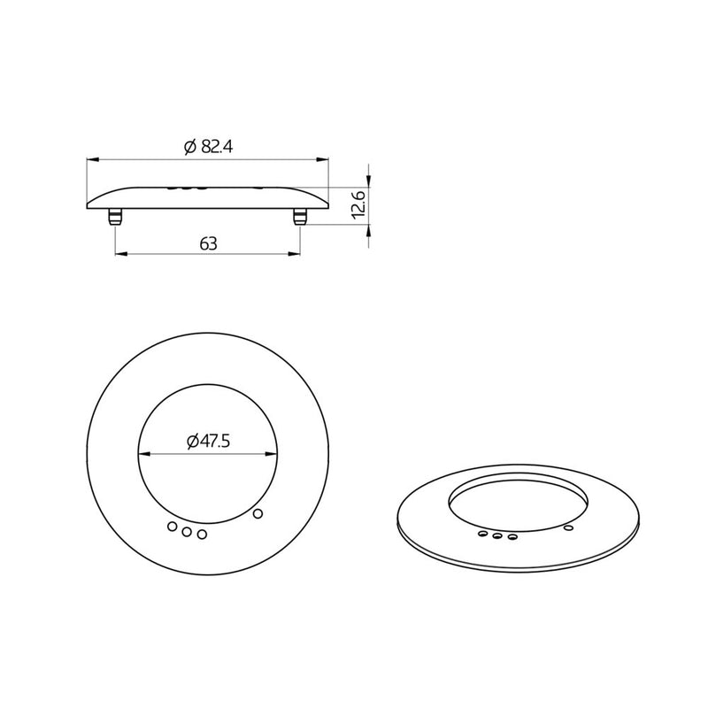 BEG Brück Electronic - Zubehör/Ersatzteile für Bewegungsmelder Abdeckring 93773 schwarz