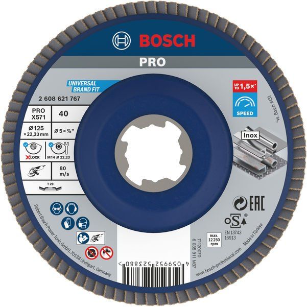Bosch - Trenn-/Schleifscheibe PRO X571 2608621767 Fächerschleifscheibe