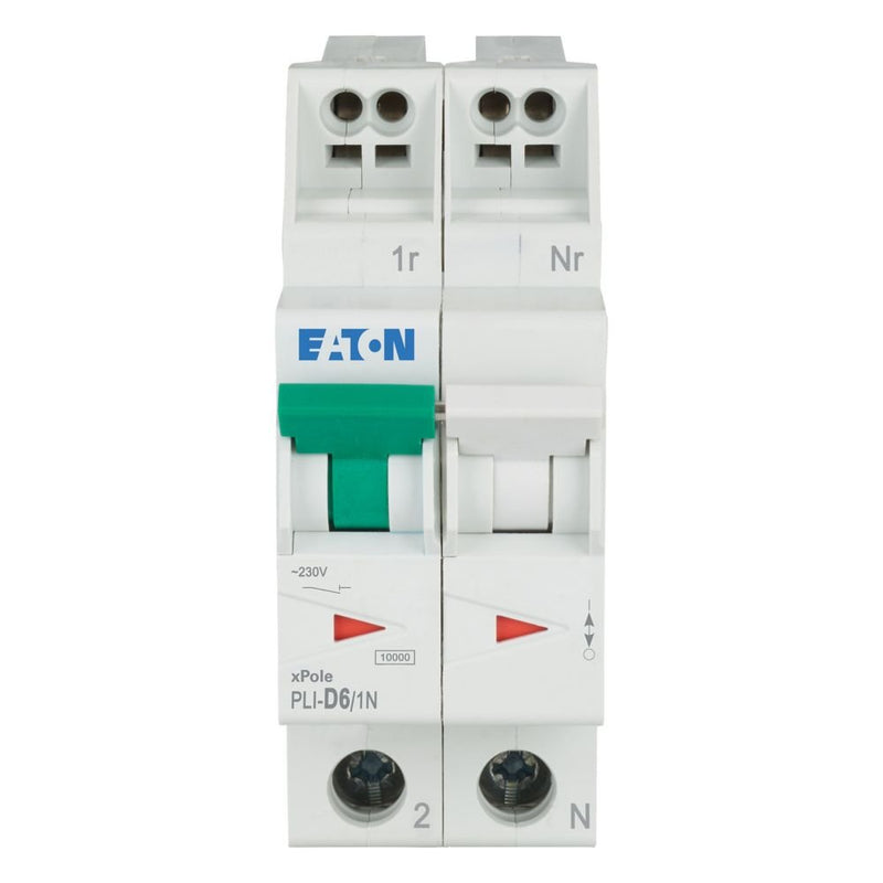 Eaton - Leitungsschutzschalter PLI-D6/1N D 6A, 1p+N Steckkl