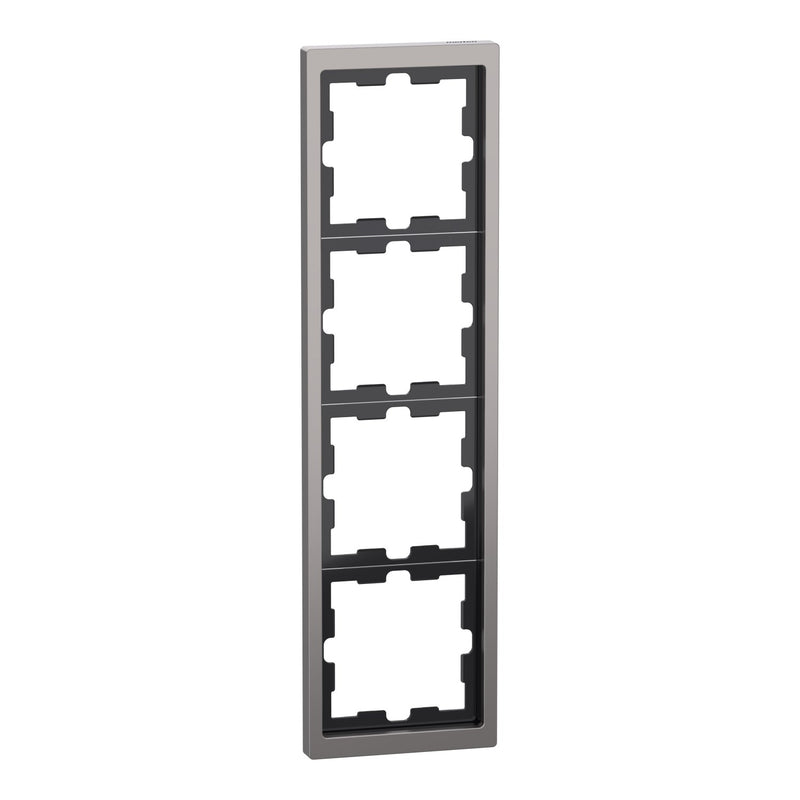 Merten - Abdeckrahmen Rahmen 4f.nickelmet MEG4040-6550 D-Life Metall