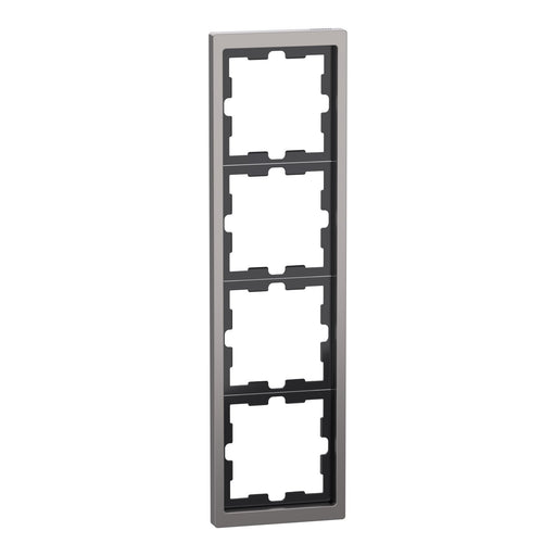 Merten - Abdeckrahmen Rahmen 4f.nickelmet MEG4040-6550 D-Life Metall