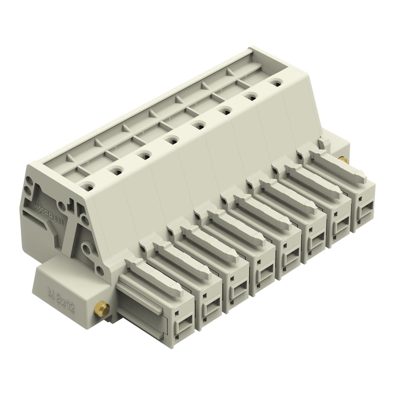 WAGO GmbH & Co. KG - Ein- und mehrpolige Klemmenleiste 1-Leiter-Federleiste 831-3108/107-000 CAGECLAMP,10mm²,lgr − 12 Stück