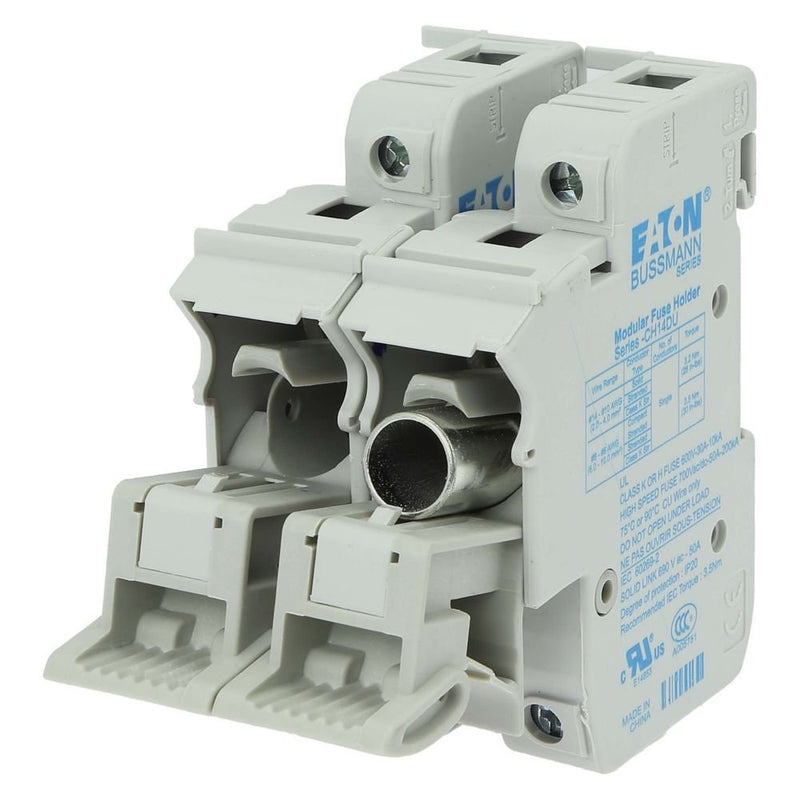 Eaton - Halter für zylindrische Sicherung Sicherungshalter Niedersp. 1 POLE 14X#CH141DNU 50A AC 690V 1polig+N − 3 Stück