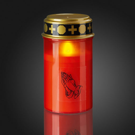 Hellum - Festbeleuchtung Grablicht rot LED gelb 522853 Timer