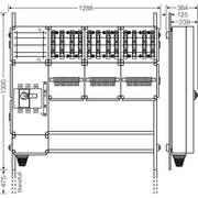 Hensel - Verteilerschrank für Energieversorgung Ladeverteiler Mi EV 22kW 12000 f.12 Ladep. a 22kW