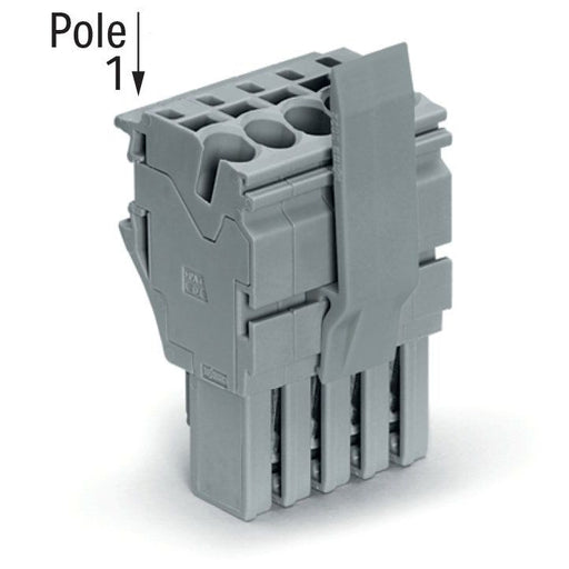 WAGO - Ein- und mehrpolige Klemmenleiste 1-Leiter-Federleiste 2022-102/122-000 CAGECLAMP,4mm²,gr − 100 Stück