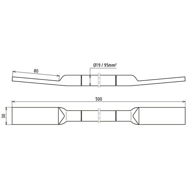 DEHN - Erdungsfestpunkt Kupfer-Kabel-Erdungsbrücke DBEB10/EBS15-03-19 NYY-O beidseitig