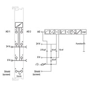 WAGO - Feldbus, Dez. Peripherie - Analoges Ein-/Ausgangs-Modul Analog Ausgangsklemme 750-552 2-Kanal, 0-20V