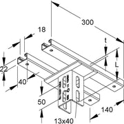 Niedax - Kopfplatte für Stiel/Profilschiene Kopfplatte KUDK 5050