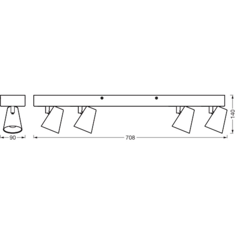 Ledvance - Decken-/Wandleuchte LED-Spotstrahler Decor #4058075828360 4 Spots, CCT,  weiß