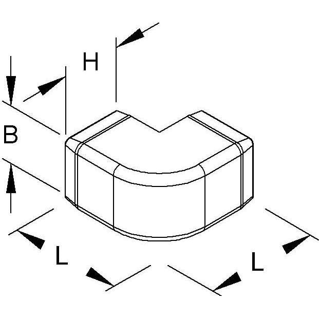 HKL - Außeneck für Leitungsführungskanal Außeneck br FA2020.5 Kanal-System HKL − 10 Stück
