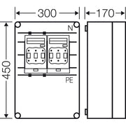 Hensel - Sicherungslasttrennschalter mit Gehäuse Sicherungsgehäuse Mi 6365 2x3xNH00, 250A, 5p